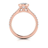 Refined Oval Bezel Engagement Ring
