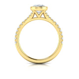 Refined Oval Bezel Engagement Ring