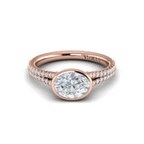 Horizon Oval Bezel Engagement Ring