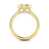 Horizon Oval Bezel Engagement Ring