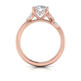 Flora Hidden Halo Engagement Ring