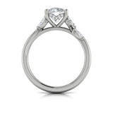 Flora Hidden Halo Engagement Ring