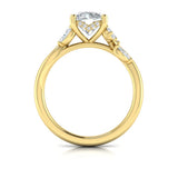 Flora Hidden Halo Engagement Ring