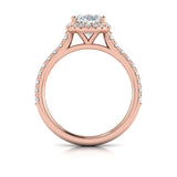 Graceful Halo Oval Engagement Ring