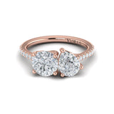 Duet Pear and Round Toi et Moi Engagement Ring