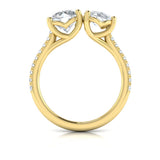 Duet Pear and Round Toi et Moi Engagement Ring
