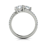 Kissing Round Diamonds Two Stone Engagement Ring