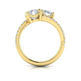 Kissing Round Diamonds Two Stone Engagement Ring