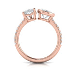 Duet Pear and Oval Two Stone Engagement Ring