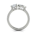 Duet Pear and Oval Two Stone Engagement Ring