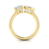 Duet Pear and Oval Two Stone Engagement Ring
