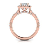 Timeless Euro Halo Round Engagement Ring