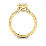Timeless Halo Emerald Cut Engagement Ring