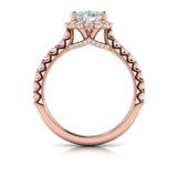 Timeless Pear Halo Engagement Ring