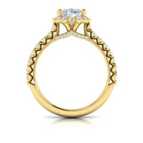 Timeless Pear Halo Engagement Ring