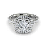 Delicate Double Halo Engagement Ring