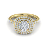 Delicate Double Halo Engagement Ring