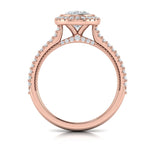 Regal Halo Oval Engagement Ring