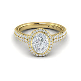 Regal Halo Oval Engagement Ring