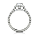 Floating Halo Round Engagement Ring