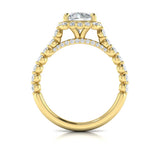 Floating Halo Round Engagement Ring