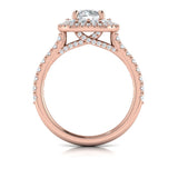 Double Euro Halo Round Engagement Ring