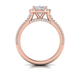 Opulent Oval Halo Engagement Ring