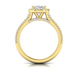 Opulent Oval Halo Engagement Ring