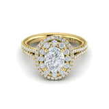 Grand Double Halo Oval Engagement Ring