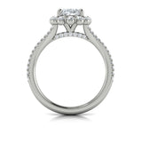 Corsage Halo Oval Engagement Ring