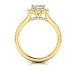 Corsage Halo Oval Engagement Ring