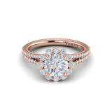 Floral Halo Engagement Ring