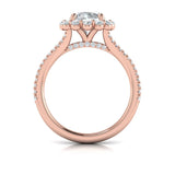 Floral Halo Engagement Ring