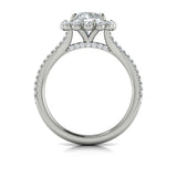 Floral Halo Engagement Ring