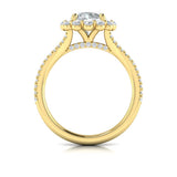 Floral Halo Engagement Ring