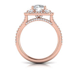 Exquisite Double Halo Round Engagement Ring