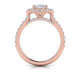 Horizon Halo Oval Engagement Ring