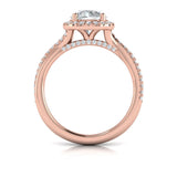 Entwined Halo Round Engagement Ring