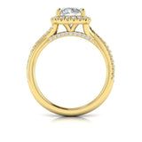 Entwined Euro Halo Round Engagement Ring