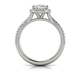 Entwined Oval Halo Engagement Ring