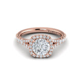 Euro Halo Round Engagement Ring