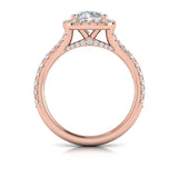 Euro Halo Round Engagement Ring