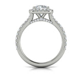 Euro Halo Round Engagement Ring