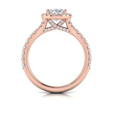 Timeless Halo Split Shank Oval Engagement Ring