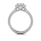Timeless Halo Split Shank Oval Engagement Ring