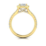Timeless Halo Split Shank Oval Engagement Ring