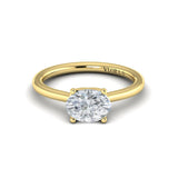 Horizon Oval Solitaire Engagement Ring