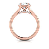 Horizon Solitaire Spit Shank Oval Engagement Ring