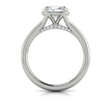 Horizon Solitaire Spit Shank Oval Engagement Ring
