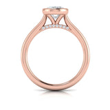 Singular Oval Bezel Engagement Ring